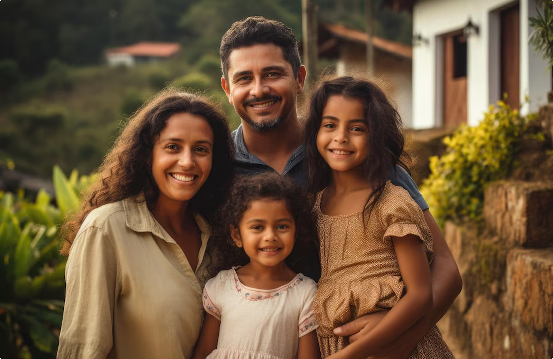 Família sorrindo - Seguro de Vida Militar